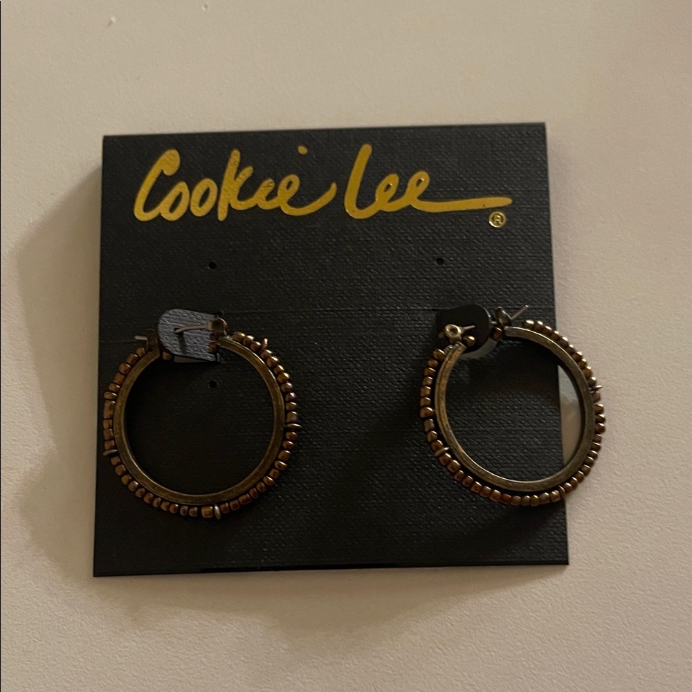 Seed bead hoops from Cookie Lee